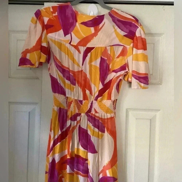 Abel the Label Anthropologie Swish Flutter sleeve Hi & Lo  Maxi Dress Size Small - Picture 12 of 16